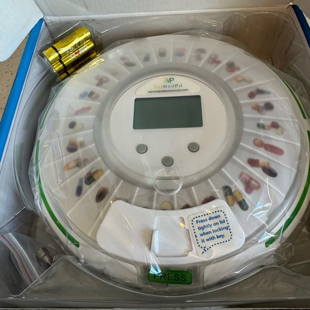 NIB EziMedPil 28-Day Automatic Pill Dispenser w/ Alarm